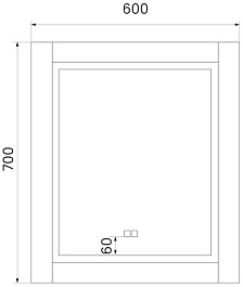 Iddis Зеркало Oxford 60 белое – фотография-4